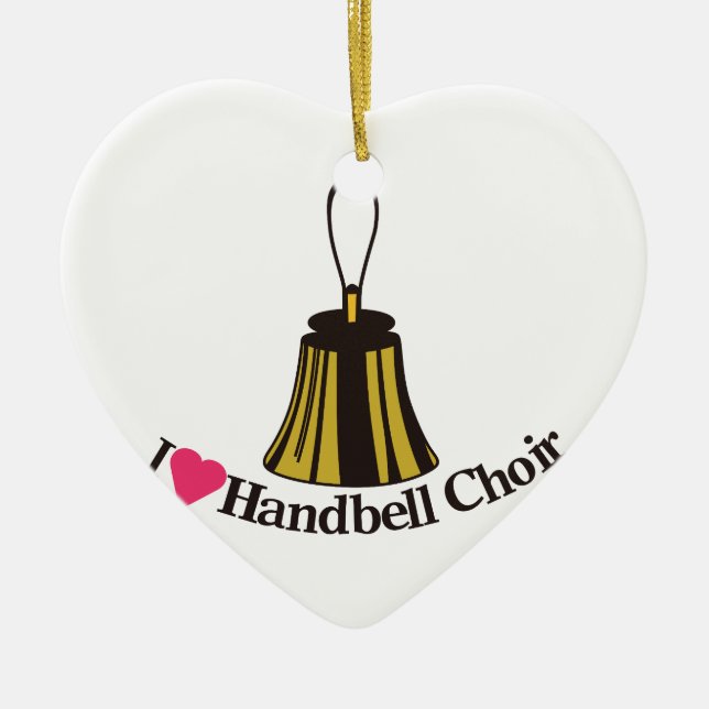 Ornement En Céramique J'aime le choeur de cloche (Devant)