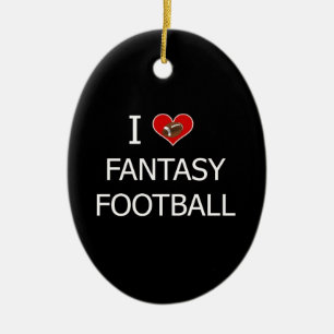 Ornement En Céramique J'aime le football Imaginaire
