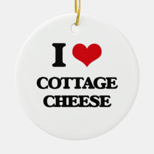 Ornement En Céramique J'aime le fromage blanc