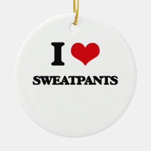 Ornement En Céramique J'aime le pantalon de survêtement