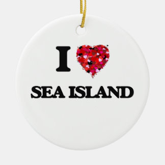 Ornement En Céramique J'aime l'île la Géorgie de mer