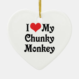 Ornement En Céramique J'aime mon Chunky Monkey