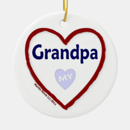 Ornement En Céramique J'aime mon grand-père