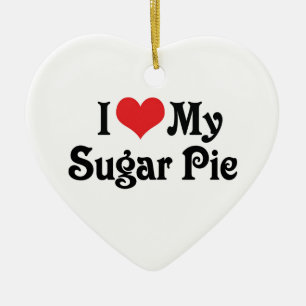 Ornement En Céramique J'aime mon Sugar Pie