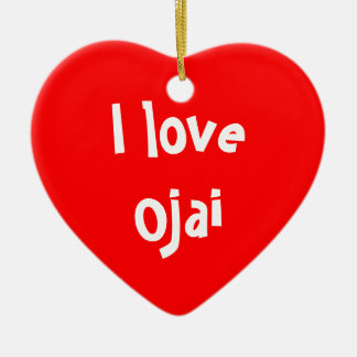Ornement En Céramique J'aime Ojai