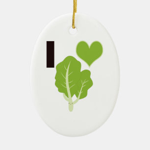Ornement En Céramique Je coeur Kale