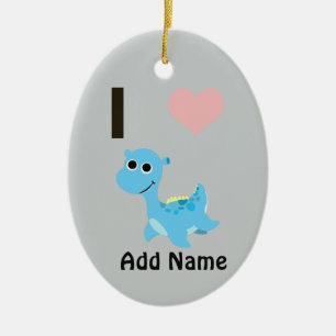 Ornement En Céramique Je Coeur Nessie