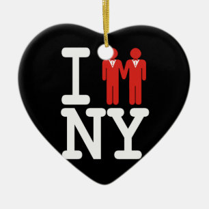 ORNEMENT EN CÉRAMIQUE JE ME SUIS MARIÉ CHEZ LES HOMMES DE NY - .PNG