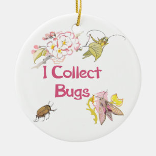 Ornement En Céramique Je rassemble des insectes