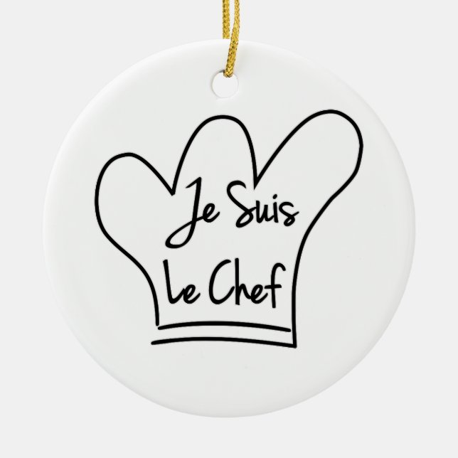 Ornement En Céramique Je Suis Le Chef (Devant)