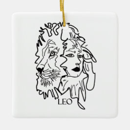 Ornement En Céramique Je suis LEO