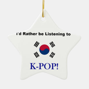 Ornement En Céramique J'écouterais plutôt KPOP !