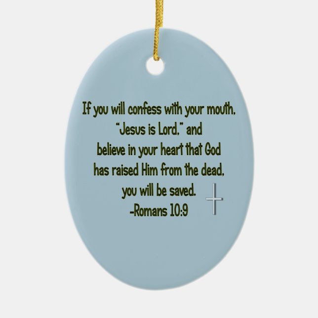 Ornement En Céramique Jésus est le Seigneur (Devant)