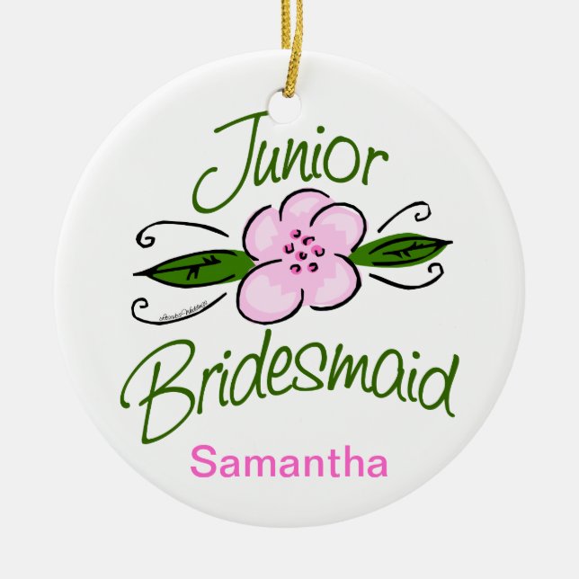Ornement En Céramique Jeune Bridesmaid (Devant)