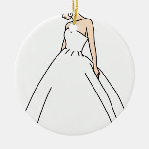 Ornement En Céramique Jeune mariée élégante