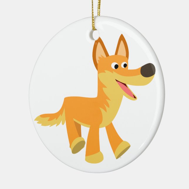 Ornement En Céramique Joli Dingo Caricature (Gauche)