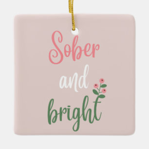 Ornement En Céramique Joli Pastel Rose Sober Cadeau de Noël