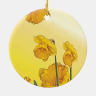 Ornement En Céramique Jonquille jaune de narcisse