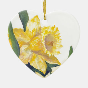 Ornement En Céramique Jonquilles de ressort