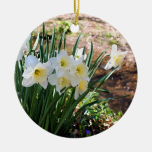 Ornement En Céramique Jonquilles par l'ornement de fleur de ruisseau