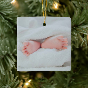 Ornement En Céramique Jortes et pieds mignons pour bébé