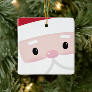 Ornement En Céramique Jote Père Noël Klaus Face