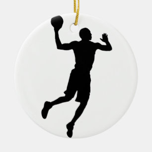 Ornement En Céramique Joueur de basket-ball Pop Art Silhouette