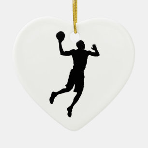 Ornement En Céramique Joueur de basket-ball Pop Art Silhouette
