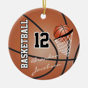 Ornement En Céramique Joueur de basket d'étoile de signature