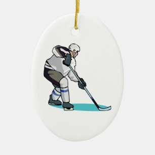 Ornement En Céramique Joueur de hockey