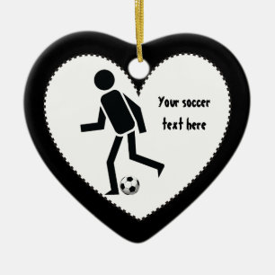 Ornement En Céramique Joueur de soccer et balle cadeau personnalisé