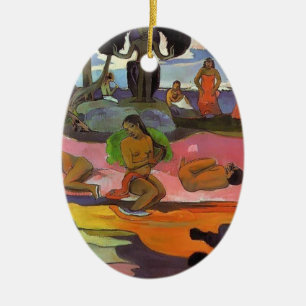 Ornement En Céramique Jour de Paul Gauguin- des dieux