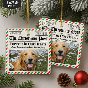 Ornement En Céramique Journal personnalisé de Noël pour la perte d'un an