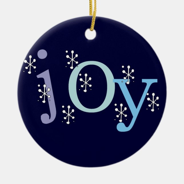 Ornement En Céramique Joy Holiday Keepsaké Ornament (Devant)