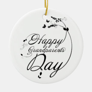 Ornement En Céramique Joyeuse journée des grands-parents