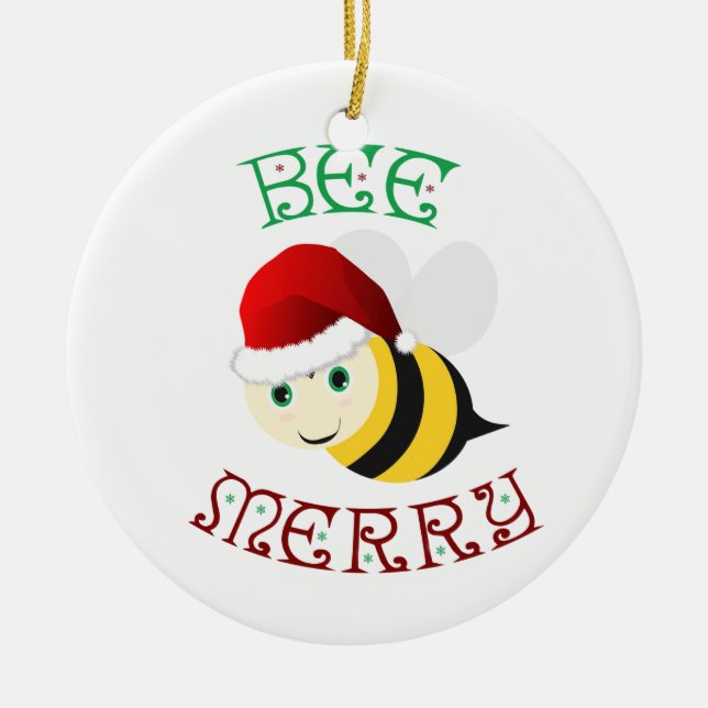 Ornement En Céramique Joyeux abeilles (Devant)
