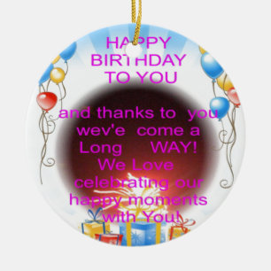 Ornement En Céramique Joyeux anniversaire pour vous