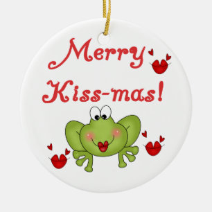 Ornement En Céramique Joyeux Baiser-MAS de grenouille ornementent