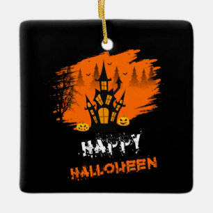 Ornement En Céramique Joyeux Halloween Joyeux Anniversaire Halloween