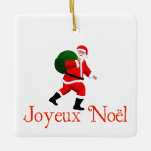 Ornement En Céramique Joyeux Noё l - Père Noël