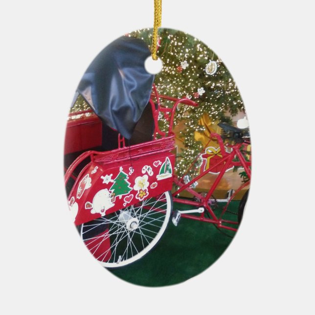 Ornement En Céramique Joyeux Noël de Bali Indonésie (Devant)