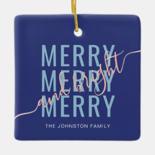 Ornement En Céramique Joyeux Noël élégant et lumineux