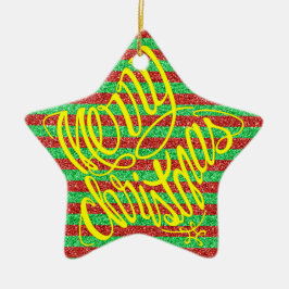 Ornement En Céramique Joyeux Noël en 8 langues et Joyeuses Fêtes
