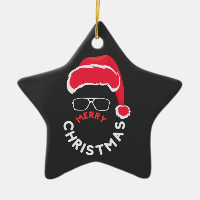 Ornement En Céramique Joyeux Noël, Joyeux et lumineux (Devant)