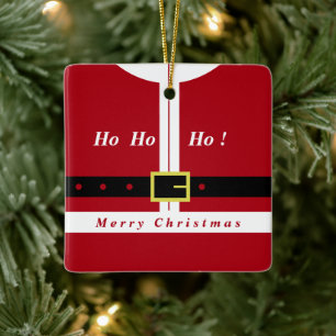 Ornement En Céramique Joyeux Noël - Père Noël - Cadeaux Pour Tous