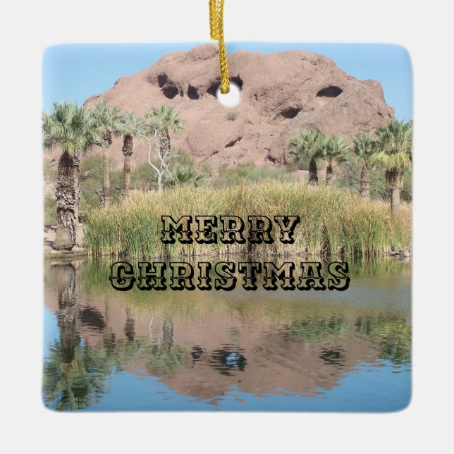Ornement En Céramique Joyeux Noël Phoenix Arizona Photo (Devant)
