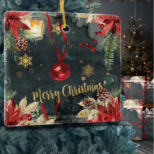 Ornement En Céramique Joyeux Noël Splendor (Créateur téléchargé)