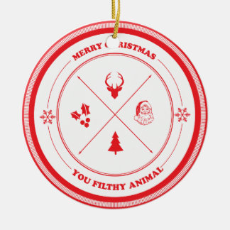 Ornement En Céramique Joyeux Noël vous animal dégoûtant