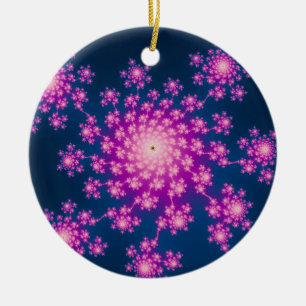 Ornement En Céramique Joyeux Nouvel An Fractal