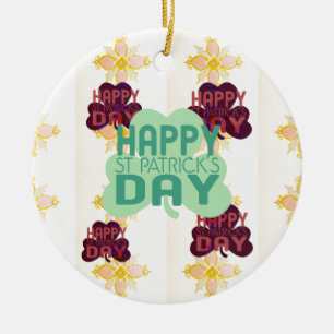 Ornement En Céramique Joyeux Saint Patrick's Day Lovely Art Print